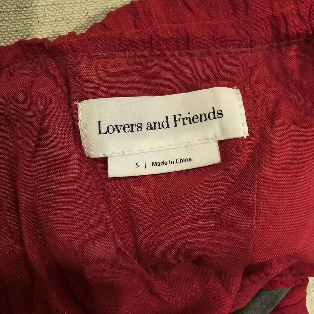 Lovers + Friends Amy Red cherry Mini Dress Size Small | EUC Revolve $148 - Picture 5 of 13